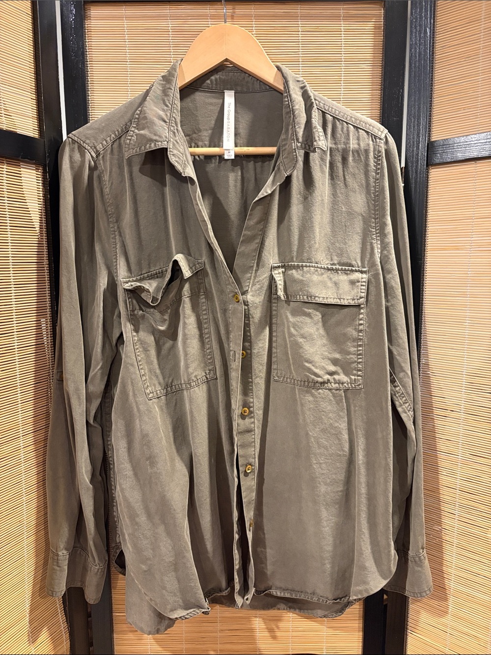 Olive Green Utility Shirt Jacket
